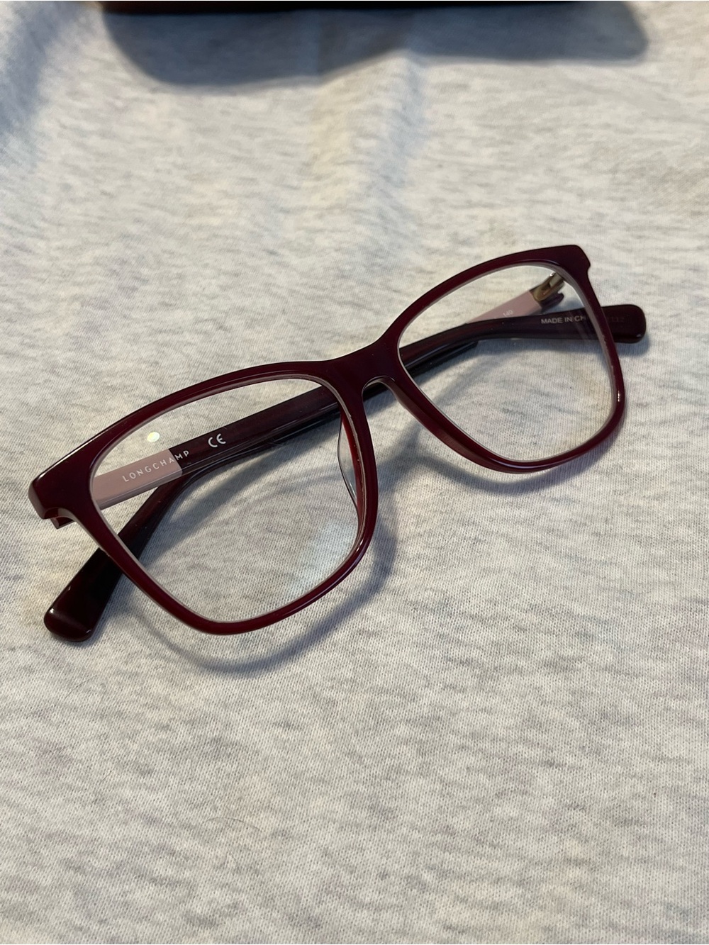 Longchamp Deep Burgundy Acetate Eyeglass Frames